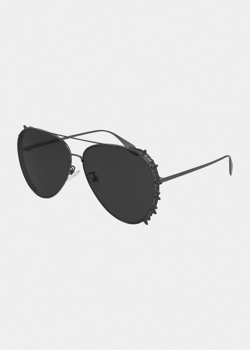 Metal Aviator Sunglasses with Studs
