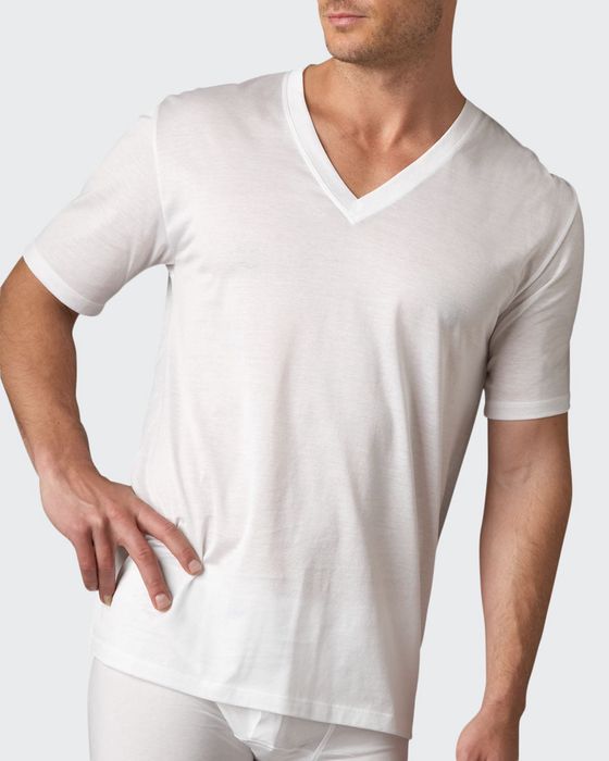 Cotton Sporty V-Neck T-Shirt