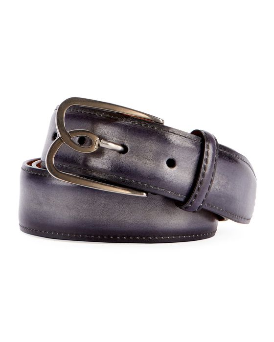 Men's B Volute Leather Belt