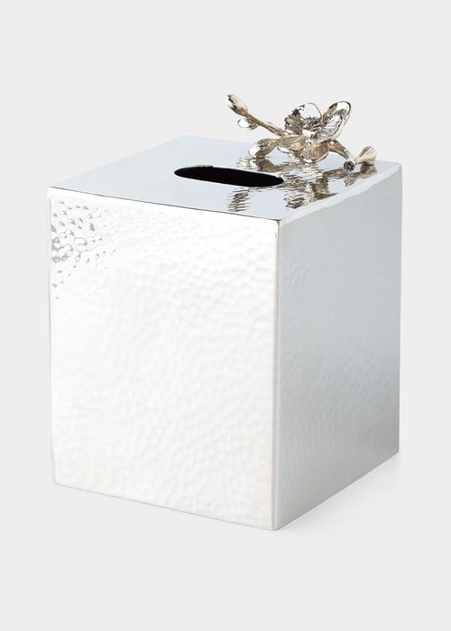 White Orchid Tissue Box Cover