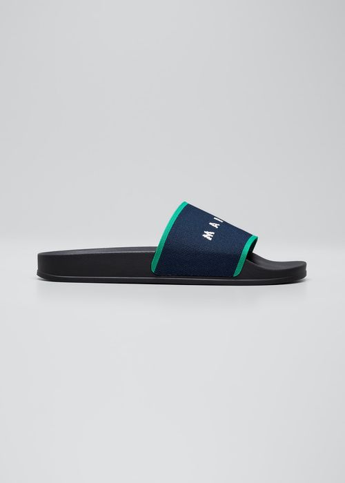 Men's Logo Rubber Pool Slide Sandals