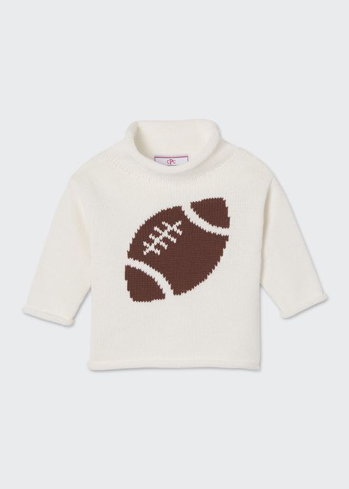Boy's Fraser Football Intarsia Sweater, Size 6M-12Y