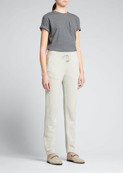 Stella Alpina Sequin-Embellished Cashmere Pants