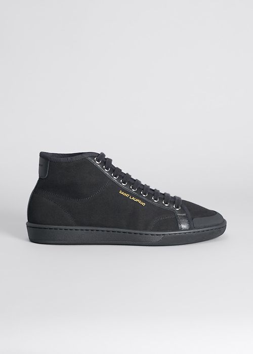 Canvas Mid-Top Court Sneakers
