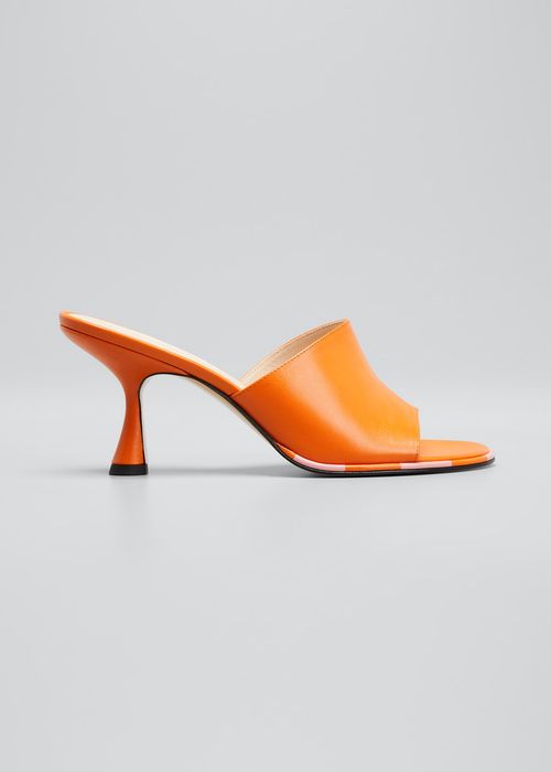 Agnes Leather Slide Sandals