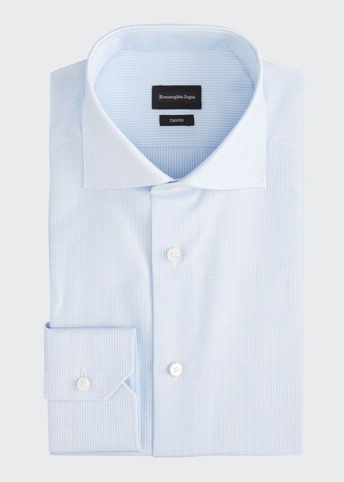 Men's Micro-Check Dress Shirt