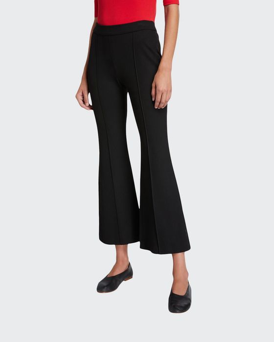 Cropped Flare-Leg Trousers