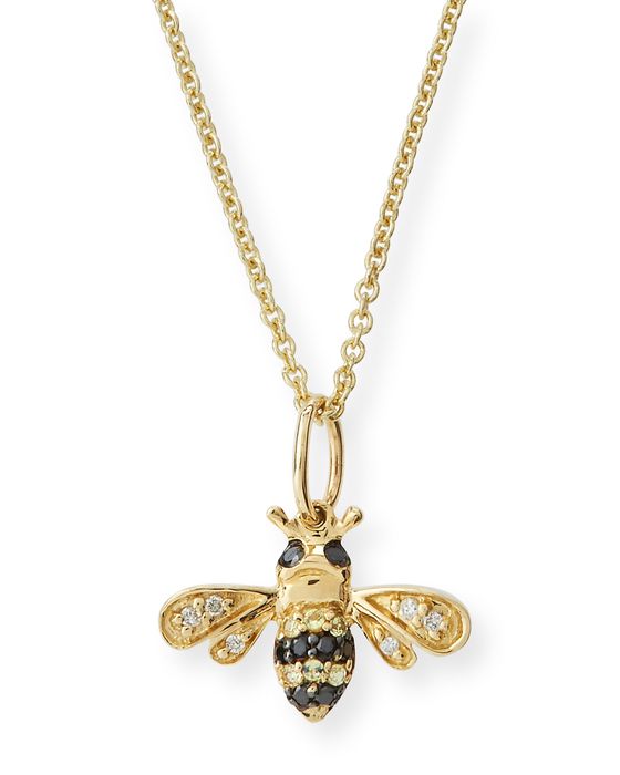 Girls' 14k Gold Small Bee Charm Necklace