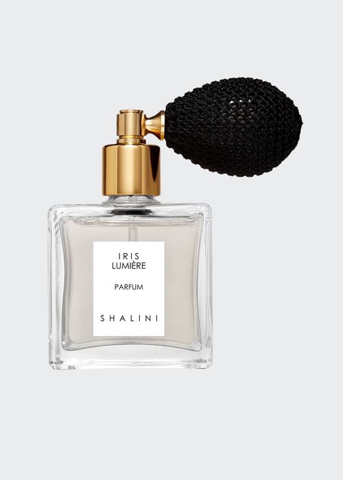 1.7 oz. Iris Lumiere Parfum in Cubique Glass Bottle w/ Black Bulb Atomizer