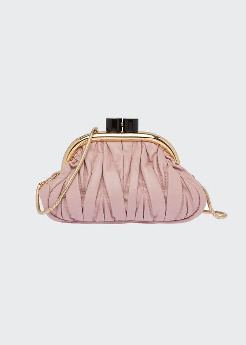Belle Ruched Kiss-Lock Clutch Bag