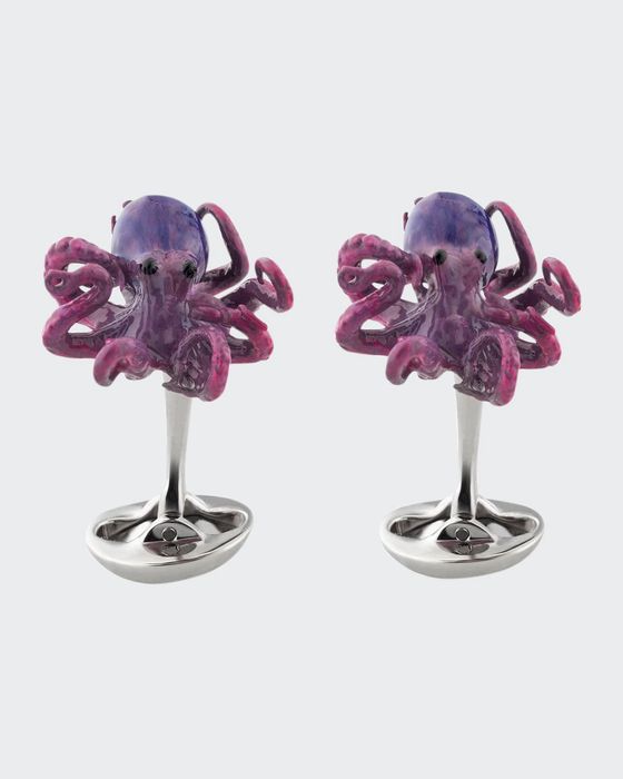 Sixteen Legs Octopus Cufflinks, Purple