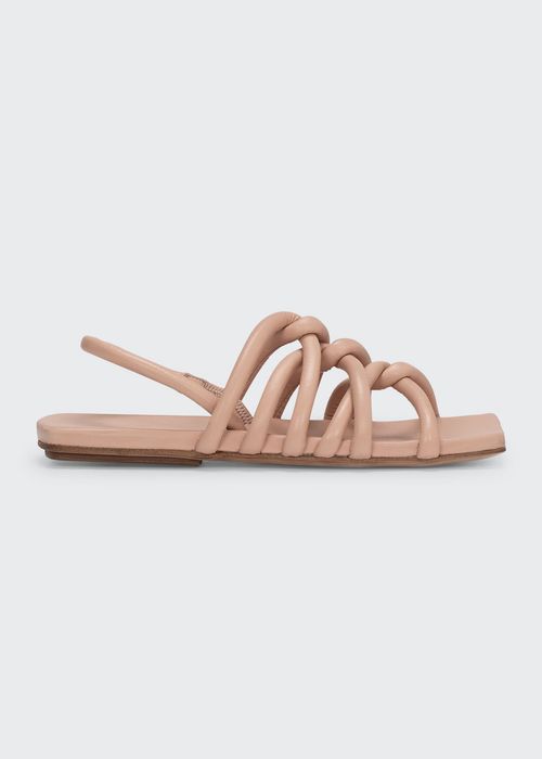 Knotted Square-Toe Sandals