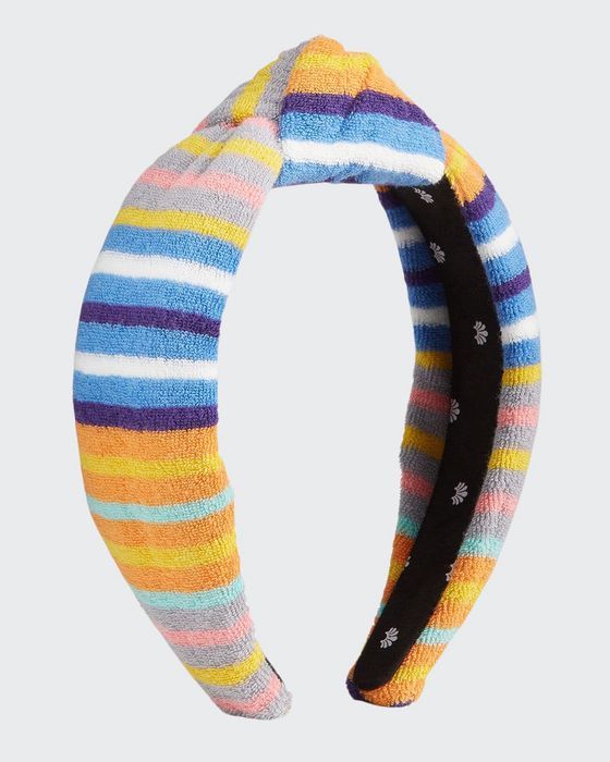 Striped Terry Cloth Knotted Headband