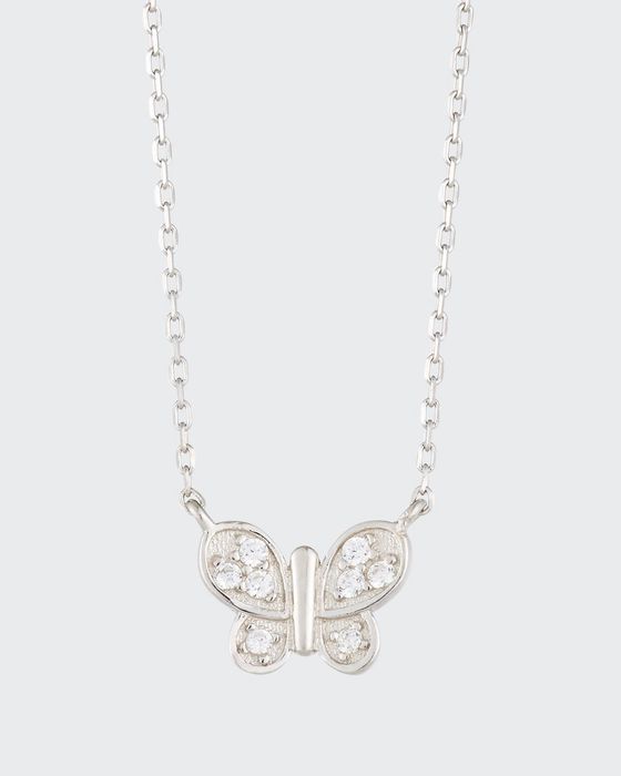 Girls' Sterling Silver Butterfly Necklace