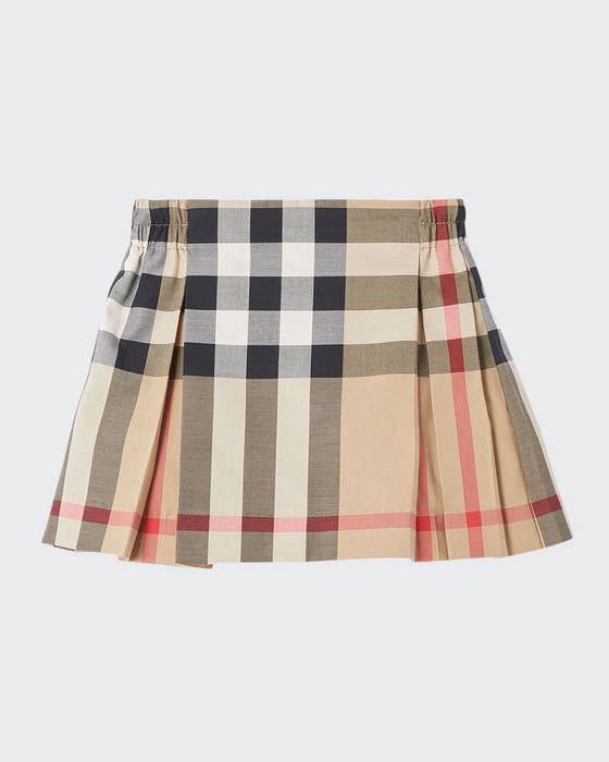 Girl's Hilde Vintage Check Pleated Skirt, Size 6M-2