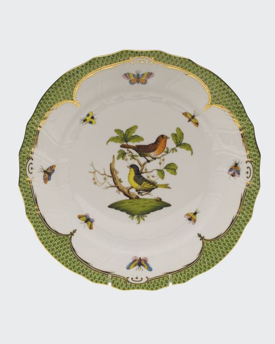 Rothschild Bird Green Motif 03 Dinner Plate