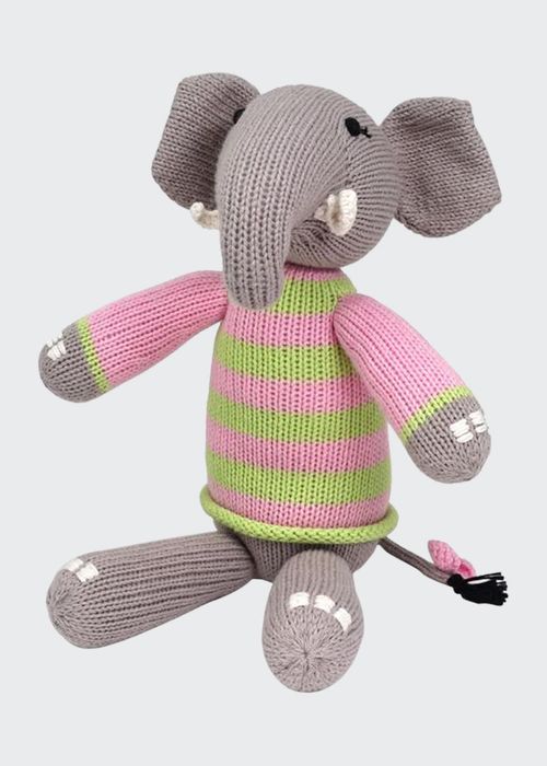 Elephant Girl Stuffed Animal Plush Toy - Handmade, Fair Trade
