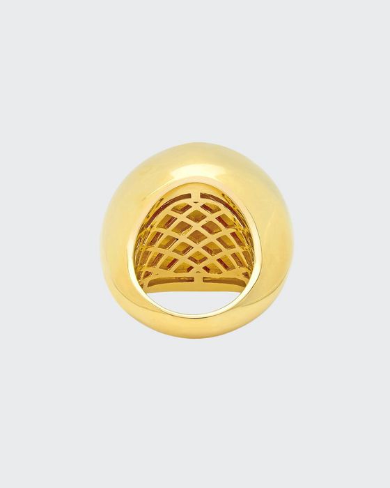 14k Yellow Gold Bauble-Shaped Dome Ring