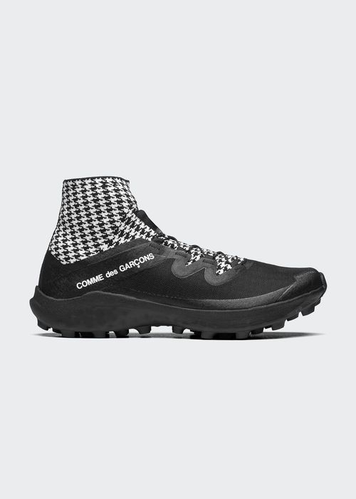 Salomon Houndstooth Lace-Up Sneakers