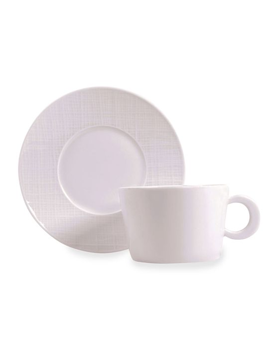 Organza White Breakfast Saucer Plate