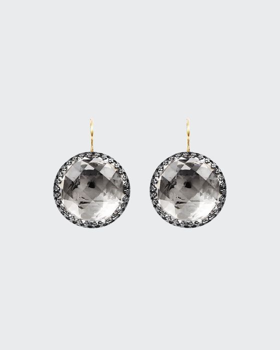 Olivia Black Rhodium-Washed Earrings in Dove Foil