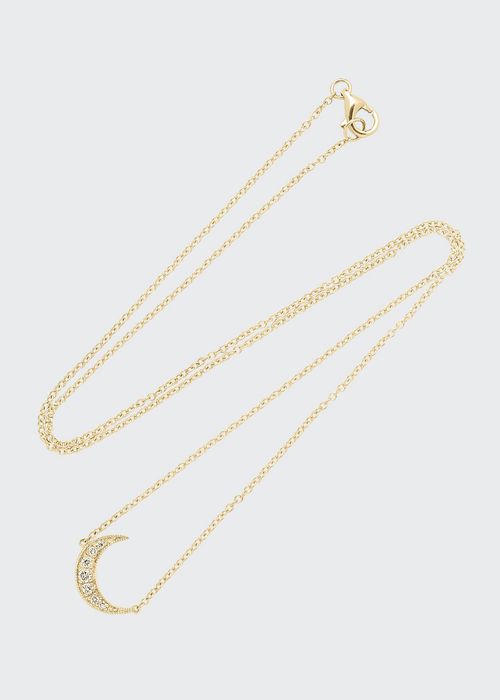 18k Mini Crescent Necklace