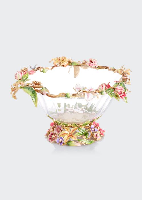 Dutch Floral Glass Bowl