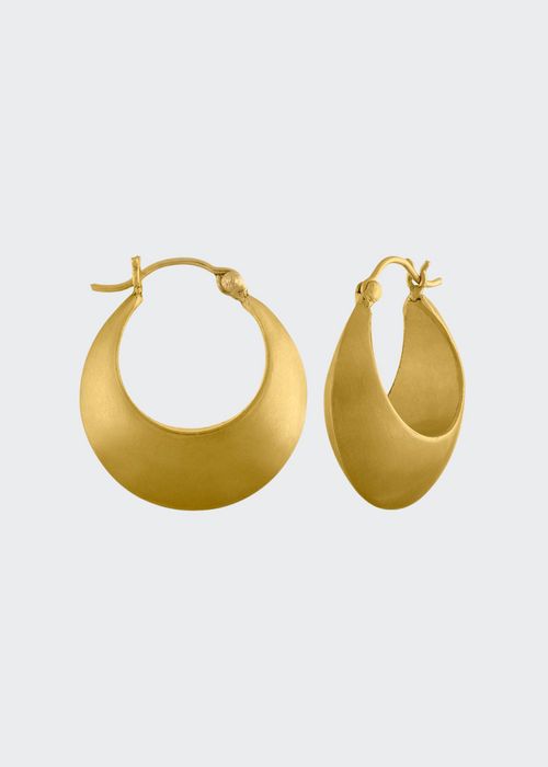 Leech Hoop Earrings 22K Gold