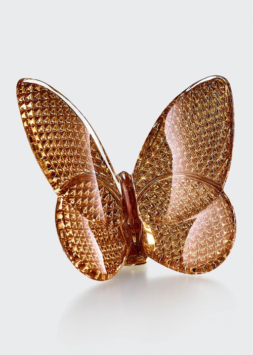 2.6" Lucky Crystal 20K Gold Diamant Butterfly