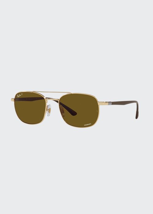 Men's Polarized Square Aviator Sunglasses