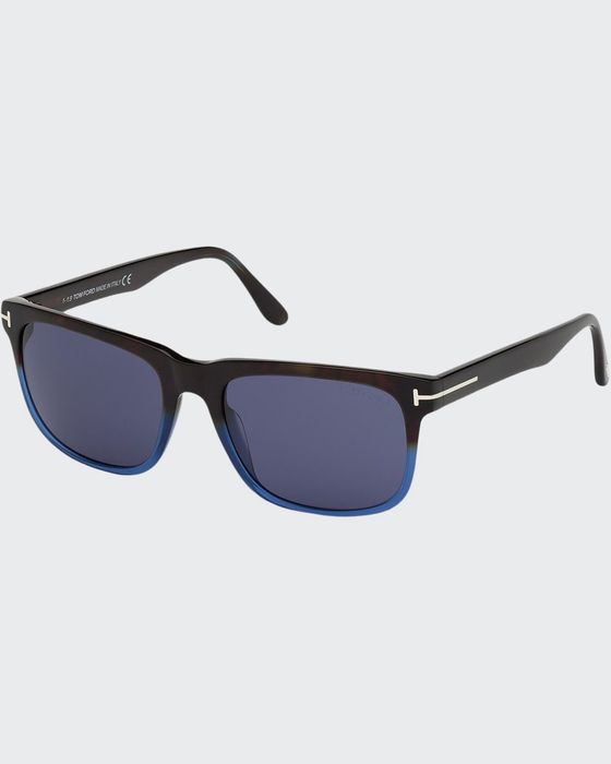 Men's Stephenson Square Two-Tone Acetate Sunglasses