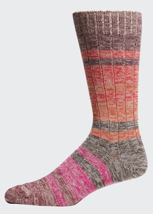 Men's Lenny Stripe Knit Crew Socks