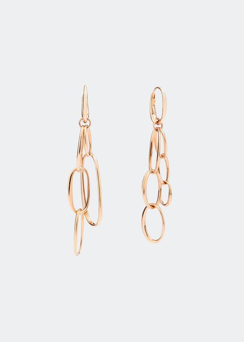 18k Rose Gold Oval-Link Earrings