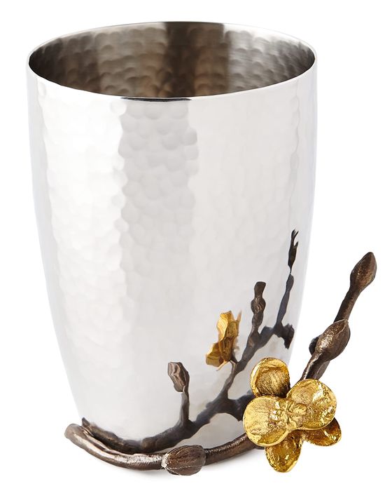 Gold Orchid Toothbrush Holder