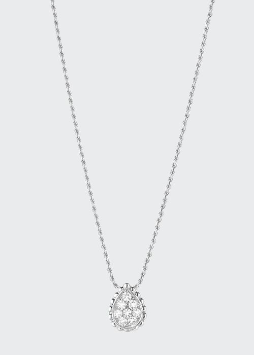 Serpent Boheme Extra Small Diamond Pendant Necklace in White Gold