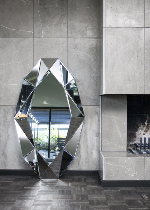 XL Silver Diamond Mirror