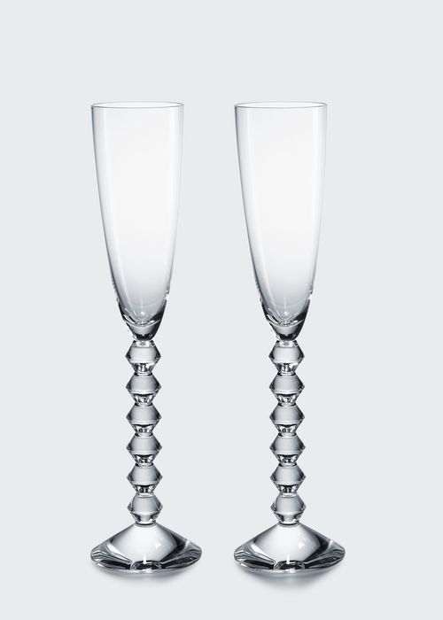 Two Vega Flutissimo Champagne Flutes, Clear