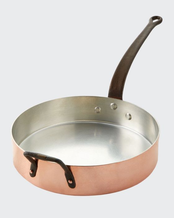 Solid Copper Silver-Lined Saute Pan