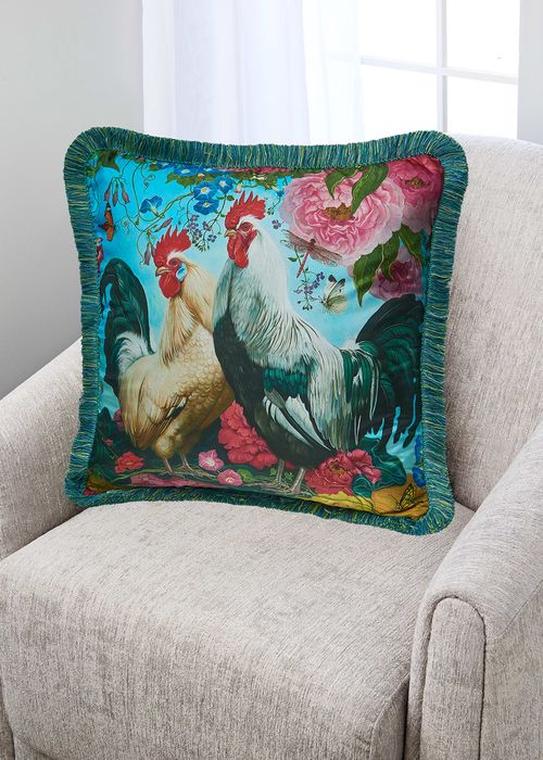 Two Brothers Fringe Silk Pillow