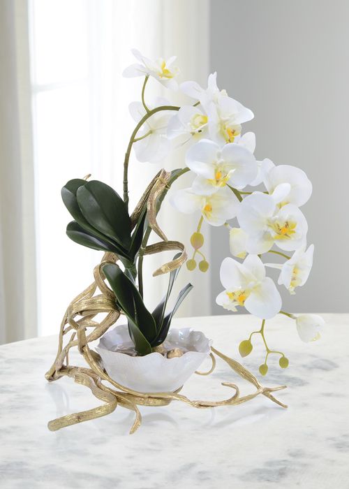 Reeds & Orchids Faux-Floral Arrangement