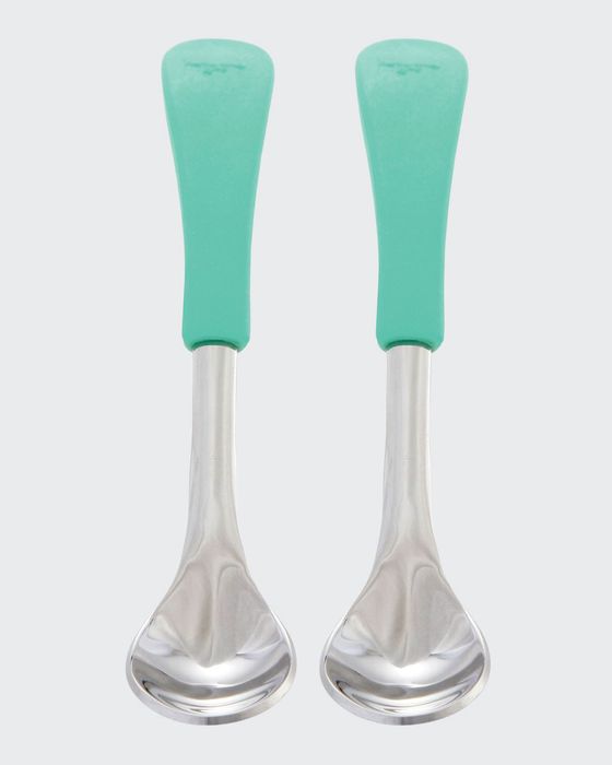 Infant's Stainless Steel & Silicone Spoons, Set of 2