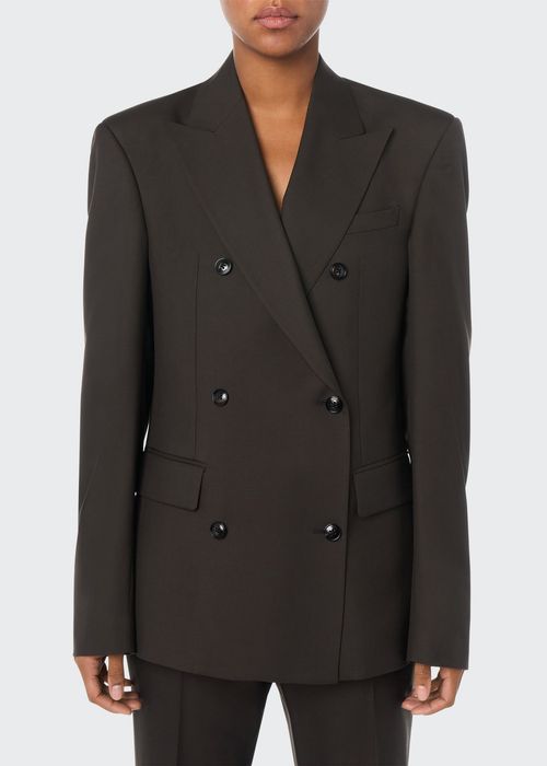 Oversize Double-Breasted Wool Blazer