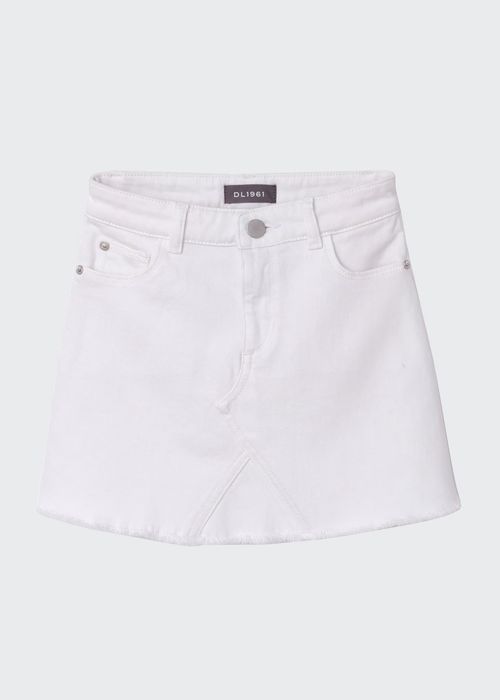 Jenny Raw-Edge Mini Skirt, Size 7-18