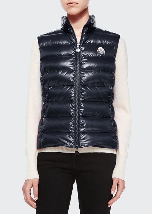 Ghany Shiny Quilted Puffer Vest