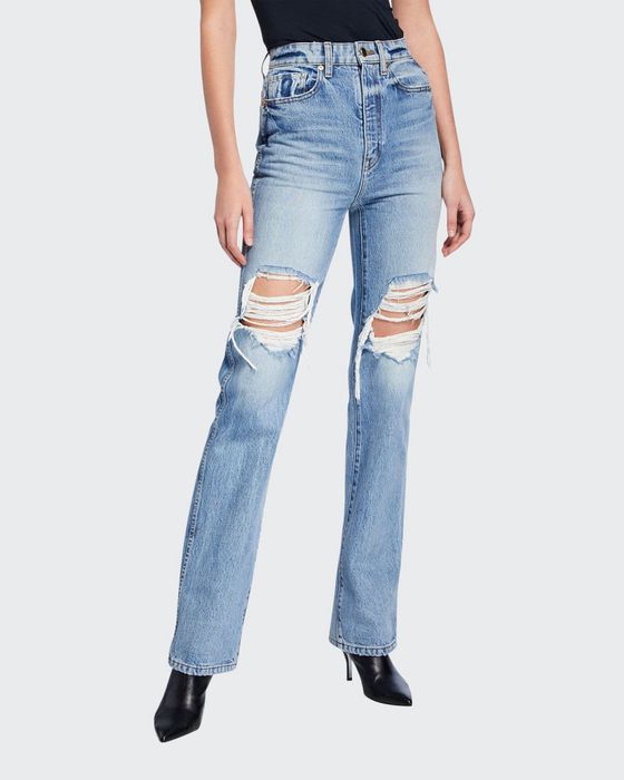 Danielle High-Rise Distressed Stovepipe Jeans