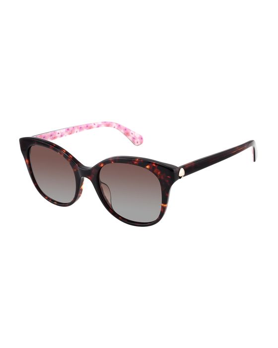bianka round acetate sunglasses, pink