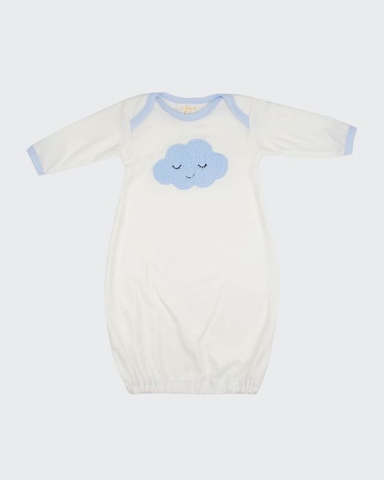 Boy's Sleepy Time Cloud Cotton Gown, Size 0-3M