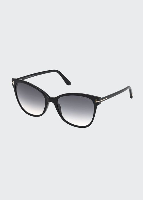 Ani Oversized Plastic Cat-Eye Sunglasses
