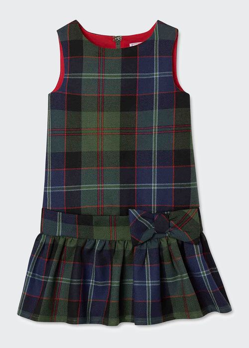 Girl's Cameron Plaid Drop-Waist Dress, Size 2-14Y