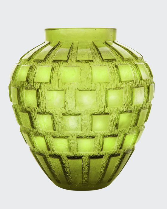 Olive-Green Rhythms Vase